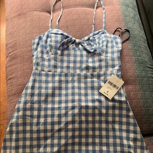 New with tags blue gingham dress